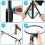 Ring Light with Stand and Phone Holder,10.2" LED Selfie Ring Light for Live Stream/Makeup/YouTube/Photography,with Adjustable Bracket (15.55 - 68.89) ,Remote Control Compatible with iPhone Android