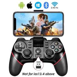 Vbepos Mobile Game Controller 2.4G Wireless Gamepad Bluetooth Gaming Joystick Compatible for iPhone iOS/Android Phone/PC Windows/Smart TV/TV Box/ PS3