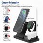 Updated Version 4 in 1 Wireless Charger, Fast Wireless Charging Dock Station for Apple iWatch Series 5/4/3/2/1, AirPods Pro/2 &Pencil Compatible with iPhone 11/11 Pro Max/XR/XS Max/Xs/Samsung