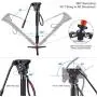 Monopod, COMAN KX3232 73.2 inch Professional Monopod Tripod Lightweight Aluminum Telescopic Camera Monopod with Pan Tilt Fluid Head and Tripod Base for DSLR Video Cameras