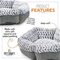 Pet Craft Supply Co. Soho Round Machine Washable Memory Foam Comfortable Ultra Soft All Season Self Warming Cat & Dog Bed