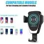 Wireless Car Charger, Veidoo 10W Qi-Certified Gravity Wireless Fast Charge Car Mount Air Vent Phone Holder Compatible with Mobile Phone S7 edge/S8/S10/S9+/Note 9 & Enable Qi Device