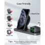 [2020 Latest] Wireless Charger, YEMO 3 in 1 Qi-Certified Wireless Charging Station for AirPods/Apple Watch Series 5/4/3/2/1,Fast Wireless Charging Stand for iPhone 11/11 pro/11 Pro Max/XS Max/XR