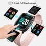 Lintelek Smart Watch, Full Touch Screen Smartwatch, 1.3 Inch Fitness Tracker with HR Monitor, Sleep Tracker, Stopwatch, IP68 Waterproof Fitness Watch Compatible with iOS, Android for Men, Women