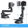 Action Camera Smartphone Suction Cup Race Car Cockpit Mount Motion Camcorder Vehicle Windshied Hood Rooftop Holder for GoPro Sony iPhone Hi-Speed Filming