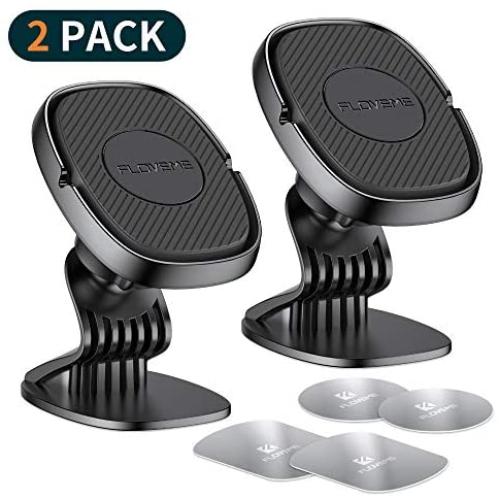 Cell Phone Holder for Car Magnetic 2 PACK FLOVEME Magnetic Phone Car Mount Hands Free Phone Mount for Car Dashboard Car Phone Holder for iPhone 11 Pro Max XR XS Max X 8 7 Plus Samsung Galaxy S10 S9 S8