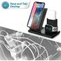 Wireless Charger,7.5W Fast Wireless Charging Stand Compatible iPhone 11/11 Pro/11 Pro Max/XS Max/XS/XR/X/8/8+,Charging Dock Organizer Compatible Apple Watch,AirPods-No AC Adapter