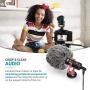 Movo VXR10 Microphone + Video Grip Handle Compatible with Smartphones and DSLR Cameras