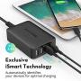 USB Charging Station, RAVPower 4-Port USB Charger 40W 8A Multi Charger, Compatible with iPhone 11 Pro Max XS Max XR X 8 7 Plus, iPad Pro Air Mini, Galaxy S9 S8 S7 S6 Edge, Tablet and More (Black)