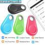 4 Pack Smart GPS Tracker Key Finder Locator Wireless Anti Lost Alarm Sensor Device for Kids Dogs Car Wallet Pets Cats Motorcycles Luggage Smart Phone Selfie Shutter APP Control Compatible iOS Android