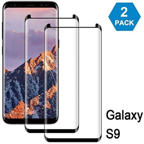 Galaxy S9 Screen Protector, [2 Pack] Case Friendly,Bubble-Free,9H Hardness 3D Curved, Scratch-Resistant for Samsung S9 Tempered Glass Screen Protector