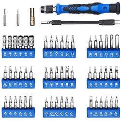 80 IN 1 Professional Computer Repair Tool Kit, Precision Laptop Screwdriver Set, with 56 Bit, Anti-Static Wrist and 24 Repair Tools, Suitable for Macbook, PC, Tablet, PS4, Xbox Controller Repair