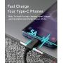 USB C to USB C Cable 10ft [100W 20V/5A], uni Type-C Fast Charging Cable, Braided USB C Cable Compatible with MacBook Pro 2019/2018/2017, iPad Pro 2020/2018, Samsung Galaxy S20/S10/S9, Grey