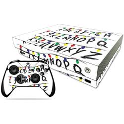 MightySkins Skin Compatible with Microsoft Xbox One X - Stranger Alphabet | Protective, Durable, and Unique Vinyl Decal wrap Cover | Easy to Apply, Remove, and Change Styles | Made in The USA