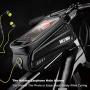 Epessa Bike Phone Mount Bag, Bicycle Waterproof Front Frame Top Tube Handlebar Bag with Sensitive Touch Screen for Cellphone Below 6.5’’,Large Capacity