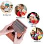 Kalimba Thumb Piano 17 Keys with Tuning Hammer and Study Instruction,Portable Mbira Sanza Finger Piano, Musical Intruments Gifts for Kids Adults Beginners