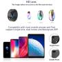 Selvim Phone Camera Lens Phone Lens Kit 4 in 1, 22X Telephoto Lens, 235° Fisheye Lens, 0.62X Wide Angle Lens, 25X Macro Lens, Compatible with iPhone 10 8 7 6 6s Plus X XS XR Samsung - Black