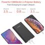 PD 3.0 18W Quick Charge Power Bank QC Portable Charger High Speed 10000mAh Fast Charging USB-C Back Up Battery Pack Compatible for iPhone 11 Pro Max Samsung Galaxy S10 S9 S8 Note 9 8 Cell Phone Black