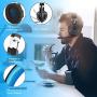 Homgrace Stereo Bass Surround Gaming Headset, Over Ear Gaming Headphones with Mic, Noise Reduction, LED Lights and Volume Control for Laptop, PC, Mac, iPad, Smartphones Blue (Renewed)