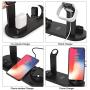 Charging Dock Stations | 4-In-1 Charger Stand Wireless Charging Station for Multiple Devices Multi-Device Charger for Apple Product iPhone Se 2020/11/11 /XS/8 Samsung Galaxy S20 AirPods iWatch (Black)