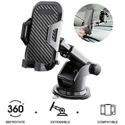 Car Mount Dash Windshield Phone Holder Universal Smartphone Stand for Phone Grip with iPhone 11 Pro XS Max X XR 8 Plus Samsung Galaxy S20 S10 S9 S8 Note 10 and More