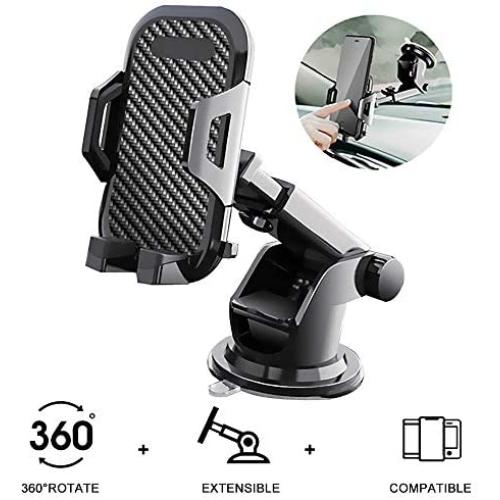 Car Mount Dash Windshield Phone Holder Universal Smartphone Stand for Phone Grip with iPhone 11 Pro XS Max X XR 8 Plus Samsung Galaxy S20 S10 S9 S8 Note 10 and More