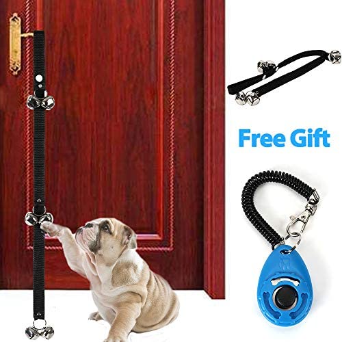 Etenli Dog Door Bells for Potty Training, Premium Adjustable Loud Crisp Three Levels DoorBells, Heavy Duty Nylon for House-Training, Housebreaking Dog Training Clicker with 1 Wrist Strap Free