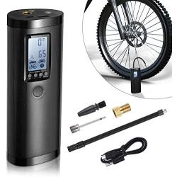 Portable Air Compressor - Vastar Mini Air Pump Tyre Inflator 100PSI / 2000mAh Rechargeable Lithium Battery with Digital LCD LED Light, Air Pressure Detection and Automatic for Car Bicycle Ball Tires