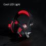 Mengshen Over Ear Gaming Headset with Microphone, Noise Isolation, Volume Control, LED Light - Compatible with PS4 Laptop PC Mac Computer Smartphones - G7500 Red