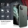 [4 Pack] L K 2 Pack Tempered Glass Screen Protector + 2 Pack Camera Lens Protector for iPhone 11 Pro Max [6.5 inch] [Installation Kit Included], Scratch-resistant