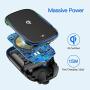KLT Wireless Car Charger Mount 15W Qi Fast Charging Auto-Clamping Windshield Dash Air Vent Car Phone Holder Compatible with iPhone 11/11 Pro/11 Pro Max/XS/X/XR, Samsung S10/S10+/S9/S9+/S8/S8+, etc