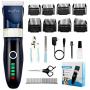 AngFan Dog Clippers 16pcs Dog Grooming Kit Noiseless Cordless Dog Grooming Clippers Professional Rechargeable Dog Trimmer Electric Hair Clippers for Thick Coats Small Medium Large Dogs Cats Pets