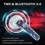 Wireless Earbuds Bluetooth 5.0 Headset, Wireless Headset 35H Cycle Playtime in-Ear Wireless Headphones Hi-Fi Stereo Sweatproof Earphones Sport Headsets Built-in Mic for Work/Running/Travel/Gym