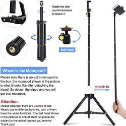 Selfie Stick Tripod, 62 inch Ultra-Long Extendable Selfie Stick Tripod Stand Aluminum Alloy with Bluetooth Remote for iPhone 11 Pro XS MAX X XR SE 8 7 Plus, Samsung Galaxy S20 S10 S9 S8 Plus Android