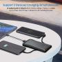 Cell Phone External Battery Packs TG90 10000mAh Power Bank with Built in Cable Portable Charger Battery Backup Compatible with iPhone iPad Android Phone Power Packs