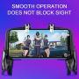 Ttzz K21 4 Finger Gamepad, Linkage Game Handle Peace Elite Fast Shooting Button Controller for PUBG Rules of Survival Game Trigger Joystick Gamepad for iOS Android Phone