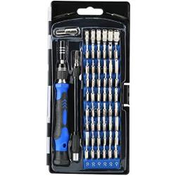 Hautton Precision Screwdriver Set, 60 in 1 with 56 bits Magnetic Screwdriver Kit, Stainless Steel Professional Repair Tools Kit for Phone, Laptop, PC, Camera, Game Console, Glasses, and More –Blue