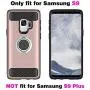 Samsung Galaxy S9 Phone Case With Tempered Glass Screen Protector And Magnetic Ring Holder Stand Kickstand Hybrid Protective Cell Accessories Hard Cover for Glaxay S 9 Galazy 9S GS9 Women Girls Pink Samsung Galaxy S9 Phone Case With Tempered Glass Screen Protector And Magnetic Ring Holder Stand Kickstand Hybrid Protective Cell Accessories Hard Cover for Glaxay S 9 Galazy 9S GS9 Women Girls Pink