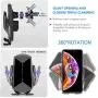 Wireless Car Charger 15W Fast Charging Touch Sensing Auto-Clamping Car Wireless Charger Air Vent Clip Car Phone Mount for iPhone SE/11/11 Pro Series/X/XR/8, Samsung Galaxy S20 S10 Note10/9 (Q1-Black)