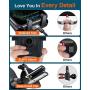 VANMASS Universal Car Phone Mount,【Patent & Safety Certs】Upgraded Handsfree Stand, Dash Windshield Air Vent Phone Holder for Car, Compatible iPhone 11 Pro Xs Max XR X 8 7 6, Galaxy s20 Note 10 9 Plus