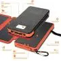 Solar Charger Wireless Power Bank,Waterproof Portable External Battery Pack 10000mAh with 3 Foldable Solar Panels,Flashlight,IP65,Dual 5V/2.1A USB Ports,for Smartphones, Tablets and more(Orange) Solar Charger Wireless Power Bank,Waterproof Portable External Battery Pack 10000mAh with 3 Foldable Solar Panels,Flashlight,IP65,Dual 5V/2.1A USB Ports,for Smartphones, Tablets and more(Orange)