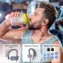 Mpow Flame Bluetooth Headphones V5.0 IPX7 Waterproof Wireless headphones,Bass+ HD Stereo Wireless Sport Earbuds, 7-9Hrs Playtime, cVc6.0 Noise Cancelling Mic for Home Workout,Running,Gym Blue Grey