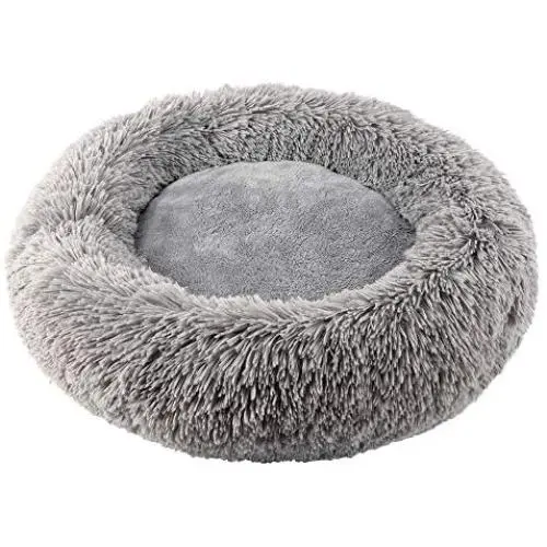 Joyreap Round Plush Dog Bed, Velvet Donut Pet Bed, Faux Fur Fluffy Cat Bed Cuddler Cushion for All Season - Washable, Non-Slip Waterproof Bottom (55cm /22 inches) Joyreap Round Plush Dog Bed, Velvet Donut Pet Bed, Faux Fur Fluffy Cat Bed Cuddler Cushion for All Season - Washable, Non-Slip Waterproof Bottom (55cm /22 inches)