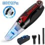 KUTIME Car Vacuum, 8000PA car Vacuum Cleaner high Power Cordless (with LED Light), 2600mAh Lithium Battery,Car Accessories Suitable for Home and Car