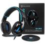 SADES Newest SA902 7.1 Channel Virtual Surround Sound USB Gaming Headset Over-ear Headphones with Noise Isolating Mic LED Light for PC Mac Computer Gamers(Black Blue)
