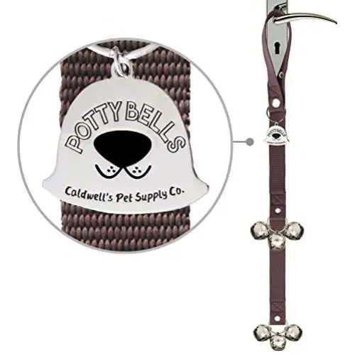 Caldwells Pet Supply Co. Potty Bells Housetraining Dog Doorbells for Dog Training and Housebreaking Your Doggy. 1.4 Inch Dog Bell with Doggie Doorbell and Potty Training for Puppies