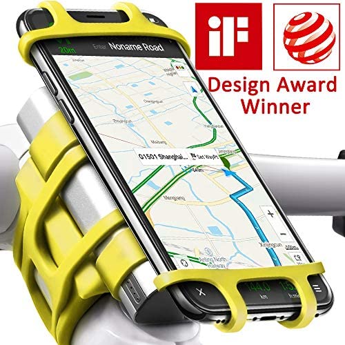 Bike Motorcycle Phone Mount, ANCwear 5-in-1 Portable Phone Holder, Adjustable Silicon Universal Fit Handlebars and Smart Phones Like iPhone Xs Max R X 8 Plus 7 Samsung