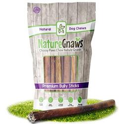 Nature Gnaws Bully Sticks - Premium Beef Dog Chew Treats – Rawhide Alternative Long Lasting Bones – Simple Natural Delicious