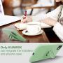 KUMEEK for iPhone 11 Case Fingerprint | Kickstand | Anti-Scratch | Microfiber Liner Shock Absorption Gel Rubber Full Body Protection Liquid Silicone Case for iPhone 11- Matcha