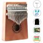 Kalimba 17 Keys Thumb Pianos Portable Wood Finger Piano With Tune Hammer Instruction Book,Music Instrument Gift For Kids Adult Beginners Professional. (Kalimba 17 key)